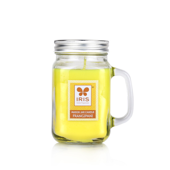 Iris-Home Fragrances Frangipani Mason Jar candle
