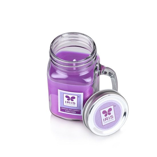 Iris-Home Fragrances Orchid Mason Jar candle
