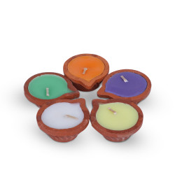 IRIS-Aromatic Candle set of 5diyas  (Pack of 2)
