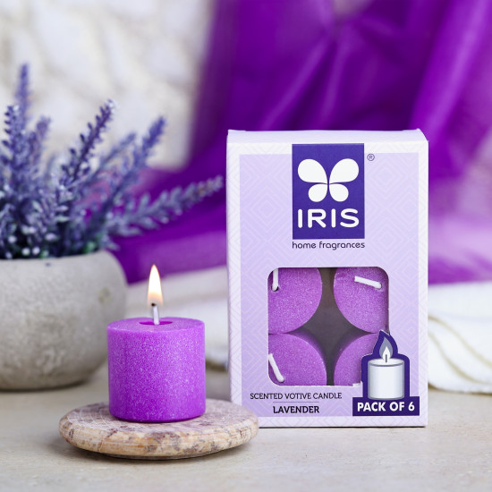 Iris-Home Fragrances Lavender scented votive Candles
