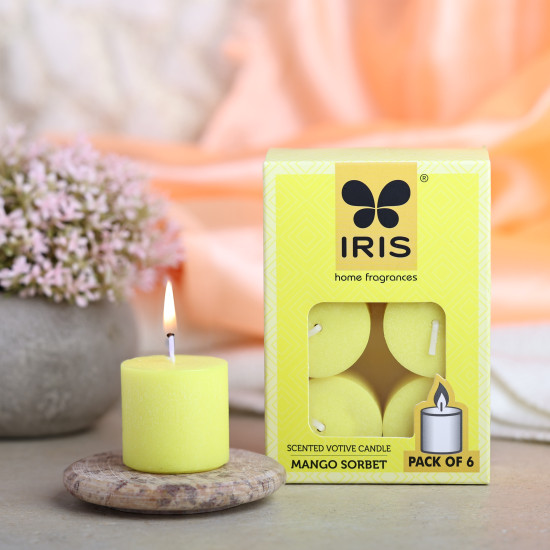 Iris-Home Fragrances Mango Sorbet scented votive Candles
