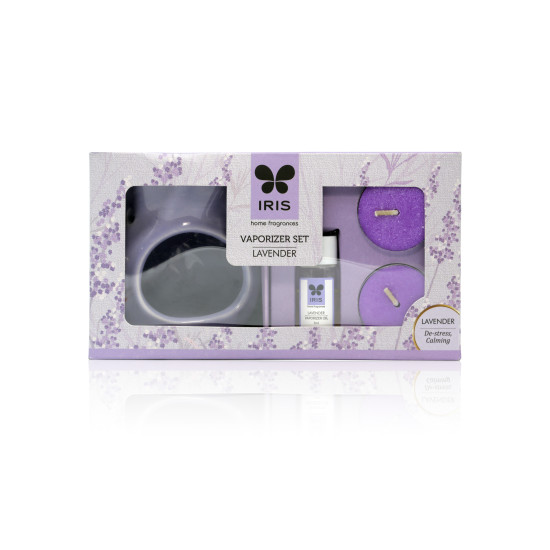 Iris-Lavender Ceramic Fragrance Vaporizer Set
