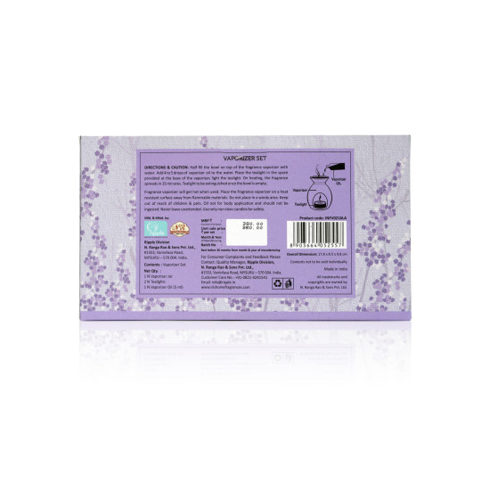 Iris-Lavender Ceramic Fragrance Vaporizer Set
