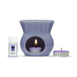 Iris-Lavender Ceramic Fragrance Vaporizer Set
