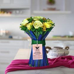 Iris-Home Fragrances self standing Yellow Flower Boquet

