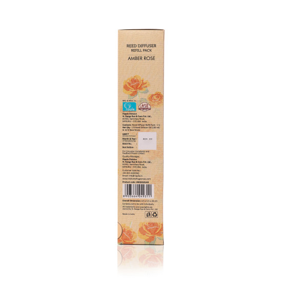 Iris- Reed Diffuser Refill Pack Amber Rose Fragrance
