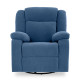 Duroflex Avalon - Rocking & Revolving Single Seater Fabric Recliner in Twilight Blue Colour
