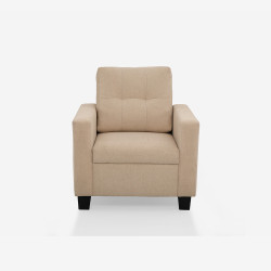 Duroflex  Ease 1 Seater Fabric Sofa in Beige Colour
