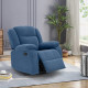 Duroflex Avalon - Rocking & Revolving Single Seater Fabric Recliner in Twilight Blue Colour
