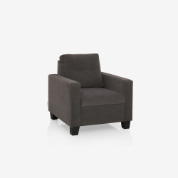 Duroflex  Ease 1 Seater Fabric Sofa in Grey Colour
