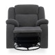 Duroflex Avalon - Rocking & Revolving Single Seater Fabric Recliner in Graphite Grey Colour
