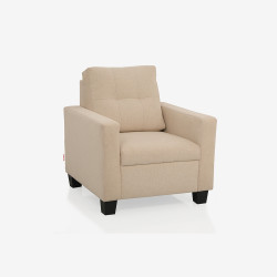 Duroflex  Ease 1 Seater Fabric Sofa in Beige Colour
