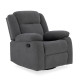 Duroflex Avalon - Rocking & Revolving Single Seater Fabric Recliner in Graphite Grey Colour
