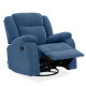 Duroflex Avalon - Rocking & Revolving Single Seater Fabric Recliner in Twilight Blue Colour
