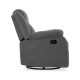 Duroflex Avalon - Rocking & Revolving Single Seater Fabric Recliner in Graphite Grey Colour
