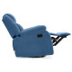 Duroflex Avalon - Rocking & Revolving Single Seater Fabric Recliner in Twilight Blue Colour
