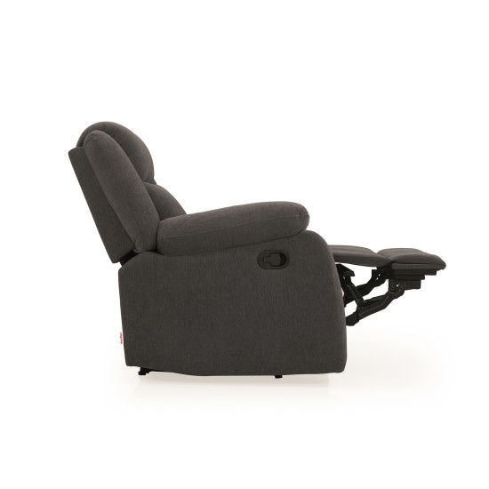 Duroflex Avalon Fabric Single Seater Recliner in Grey Color
