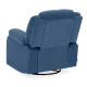 Duroflex Avalon - Rocking & Revolving Single Seater Fabric Recliner in Twilight Blue Colour
