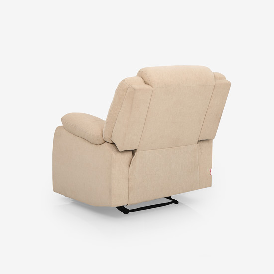 Duroflex Avalon Fabric Single Seater Recliner in Beige Color
