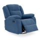 Duroflex Avalon - Rocking & Revolving Single Seater Fabric Recliner in Twilight Blue Colour
