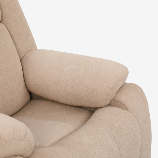 Duroflex Avalon Fabric Single Seater Recliner in Beige Color
