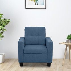 Duroflex  Ease 1 Seater Fabric Sofa in Blue Colour
