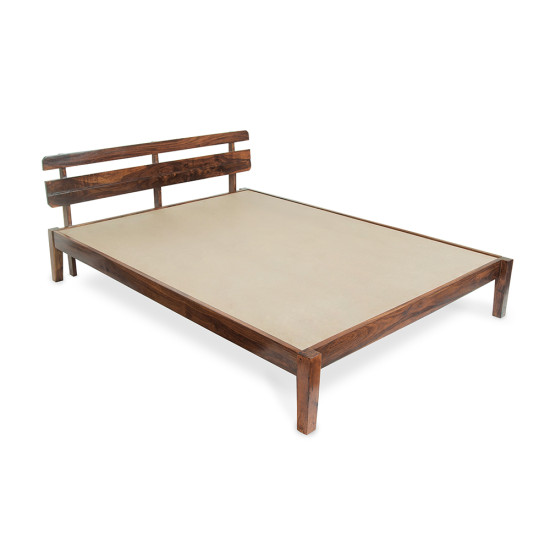 Duroflex Admire Sheesham Wood Without Storage Bed in Queen Size (Rich honey finish)
