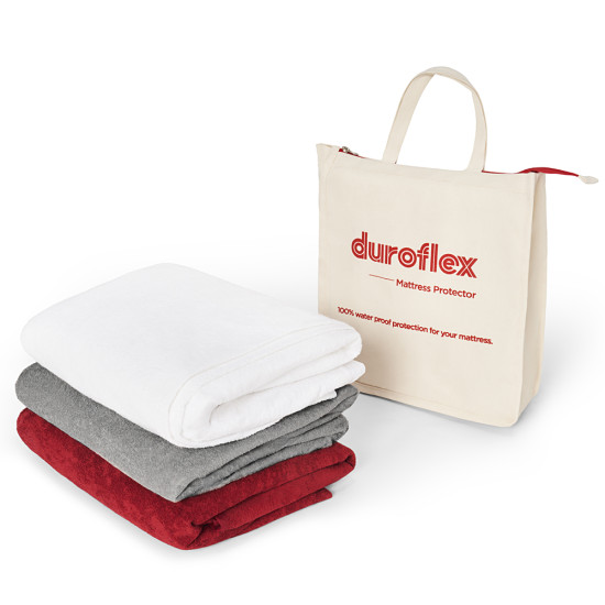 Duroflex Duro Safe - Antiviral Mattress Protector Single Size ( 78 X 36 Inch) GREY
