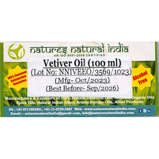 Natures Natural-Vetiver Oil(100 Ml)
