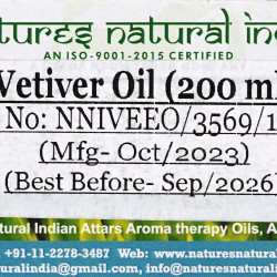 Natures Natural-Vetiver Oil(200 Ml)
