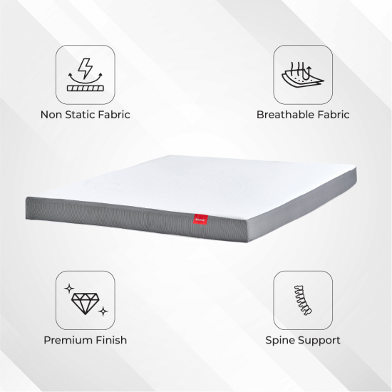 Kurl-On Mattress | Orthopedic Roll Pack Mattress | Bed Mattress,Medium Firm Support), Memory Foam Mattress.
